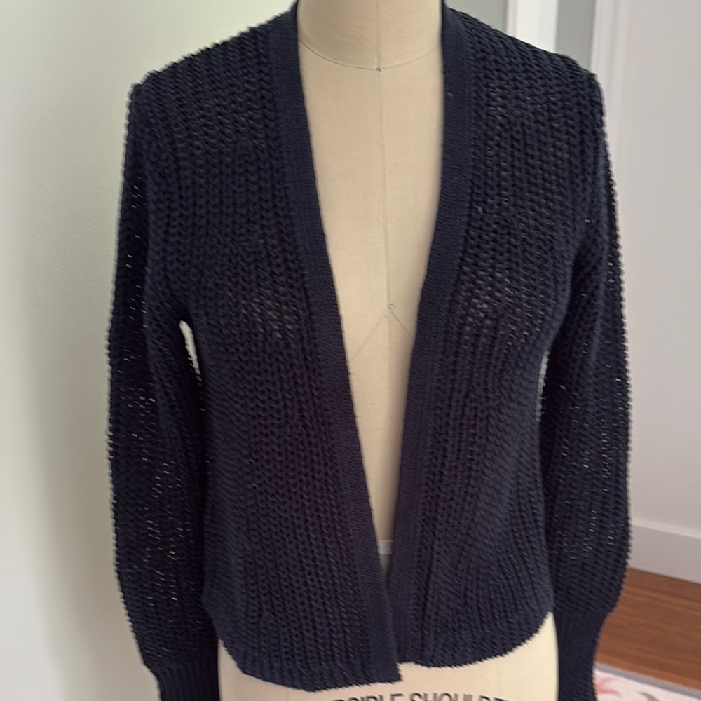 BANANA REPUBLIC Classic Black Open-Front cardigan